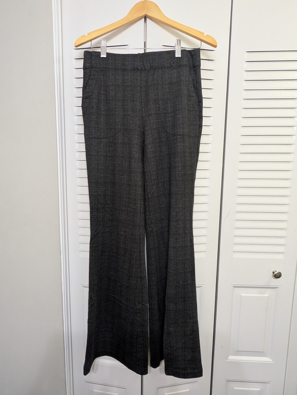 Max Studio Charcoal Plaid Wide-Leg Pants - Women